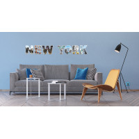 Moderná samolepka na stenu - New York - 42,5 x65 cm