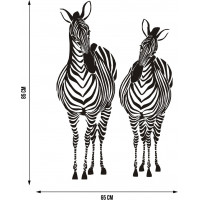 Moderná samolepka na stenu - Zebry - 65x85 cm