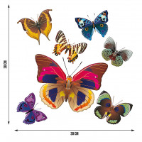 Moderná samolepka na stenu - Motýle - 30x30 cm