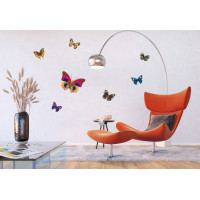 Moderná samolepka na stenu - Motýle - 30x30 cm