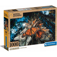 CLEMENTONI Puzzle National Geographic: Milióny motýľov monarchov cestujú do zimovísk v Mexiku 1000 dielikov