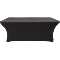 Čierny elastický návlek na cateringový stôl 180 cm