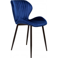 Modrá dizajnová stolička Velvet DALLAS