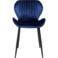 Modrá dizajnová stolička Velvet DALLAS