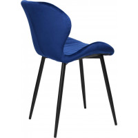 Modrá dizajnová stolička Velvet DALLAS