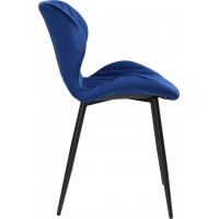 Modrá dizajnová stolička Velvet DALLAS