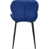 Modrá dizajnová stolička Velvet DALLAS