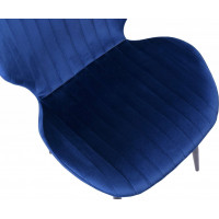 Modrá dizajnová stolička Velvet DALLAS