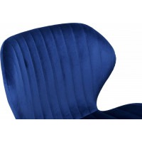 Modrá dizajnová stolička Velvet DALLAS