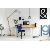 Modrá dizajnová stolička Velvet DALLAS