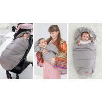 Fusak do kočíka PROTEC - tmavo šedý