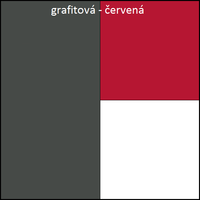 Farebné prevedenie - grafit / červená / biela