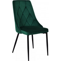 Zelená čalúnená stolička LINCOLN