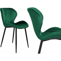 Zelená designová stolička Velvet DALLAS