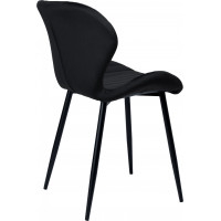 Čierna designová stolička Velvet DALLAS