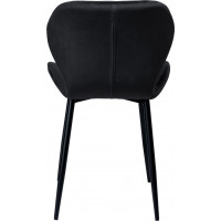 Čierna designová stolička Velvet DALLAS