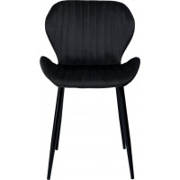Čierna designová stolička Velvet DALLAS