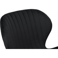 Čierna designová stolička Velvet DALLAS