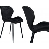 Čierna designová stolička Velvet DALLAS