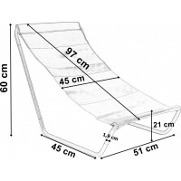 Žltooranžové plážové skladacie ležadlo Olek