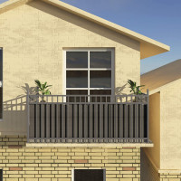 Šedá balkónová zástena 1 x 6 m