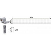 Šedá páska na plot 19 cm x 35 m