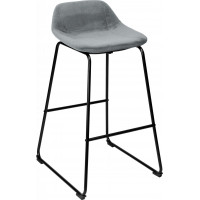 Šedá loftová barová stolička SLIGO - 2 kusy