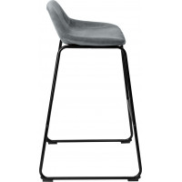 Šedá loftová barová stolička SLIGO - 2 kusy