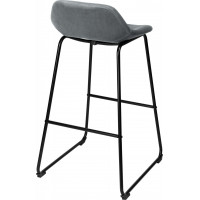 Šedá loftová barová stolička SLIGO - 2 kusy