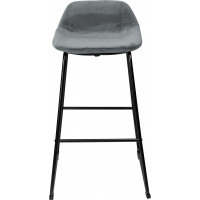 Šedá loftová barová stolička SLIGO - 2 kusy