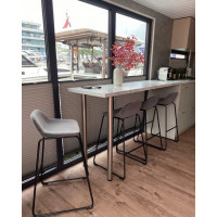 Šedá loftová barová stolička SLIGO - 2 kusy