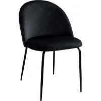 Čierna zamatová stolička FARGO