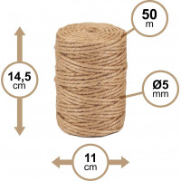 Jutová šnúra MINOS 5 mm / 50 m