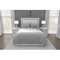 Bavlnené obliečky GLAMOUR - biele / šedé - 180x200 cm