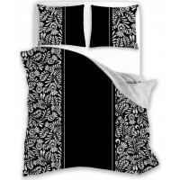 Bavlnené obliečky GLAMOUR - čierne - 180x200 cm