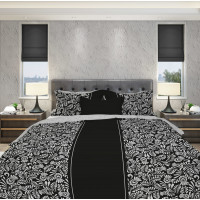 Bavlnené obliečky GLAMOUR - čierne - 180x200 cm