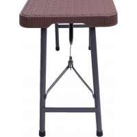 Hnedá skladacia lavica RATTAN