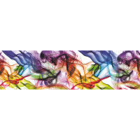 Moderná samolepiaca bordúra - Farebný magický dym - 14x500 cm