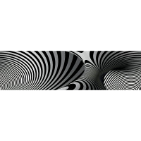 Moderná samolepiaca bordúra - Čiernobiela abstrakcia - 14x500 cm