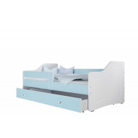 Detská posteľ so zásuvkou SWEET - 160x80 cm - modro-biela