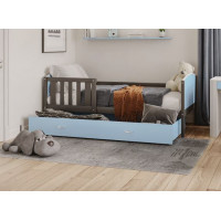 Detská posteľ so zásuvkou TAMI R - 160x80 cm - modro-šedá