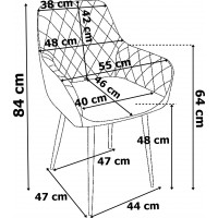 Čierne designové kreslo HAVANA