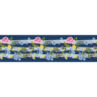 Moderná samolepiaca bordúra - Kvety 2 - 14x500 cm