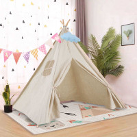 Detský stan TEEPEE 100x100x120 cm - ecru