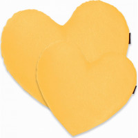 Vankúš CLEO Srdce 45x45 cm - žltý