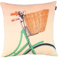 Obliečka na vankúš VINTAGE BIKE 45x45 cm - Zelený bicykel