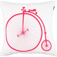 Obliečka na vankúš VINTAGE BIKE 45x45 cm - Červený bicykel