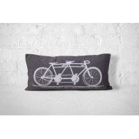 Obliečka na vankúš BICYCLE TANDEM 30x50 cm - čierna