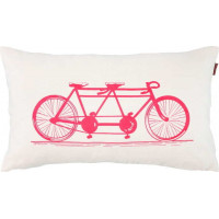 Obliečka na vankúš BICYCLE TANDEM 30x50 cm - biela