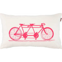 Obliečka na vankúš BICYCLE TANDEM 30x50 cm - biela